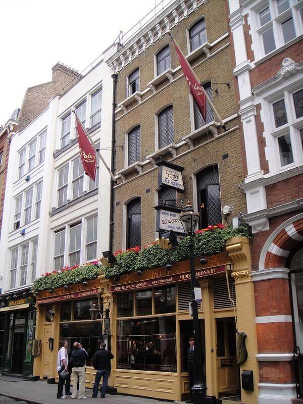 Rules Restaurant (Since 1798, Uk), Top 10 Oldest And Most Popular Restaurants In The World