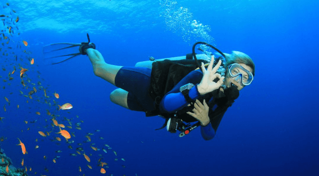 Underwater Girl Diver